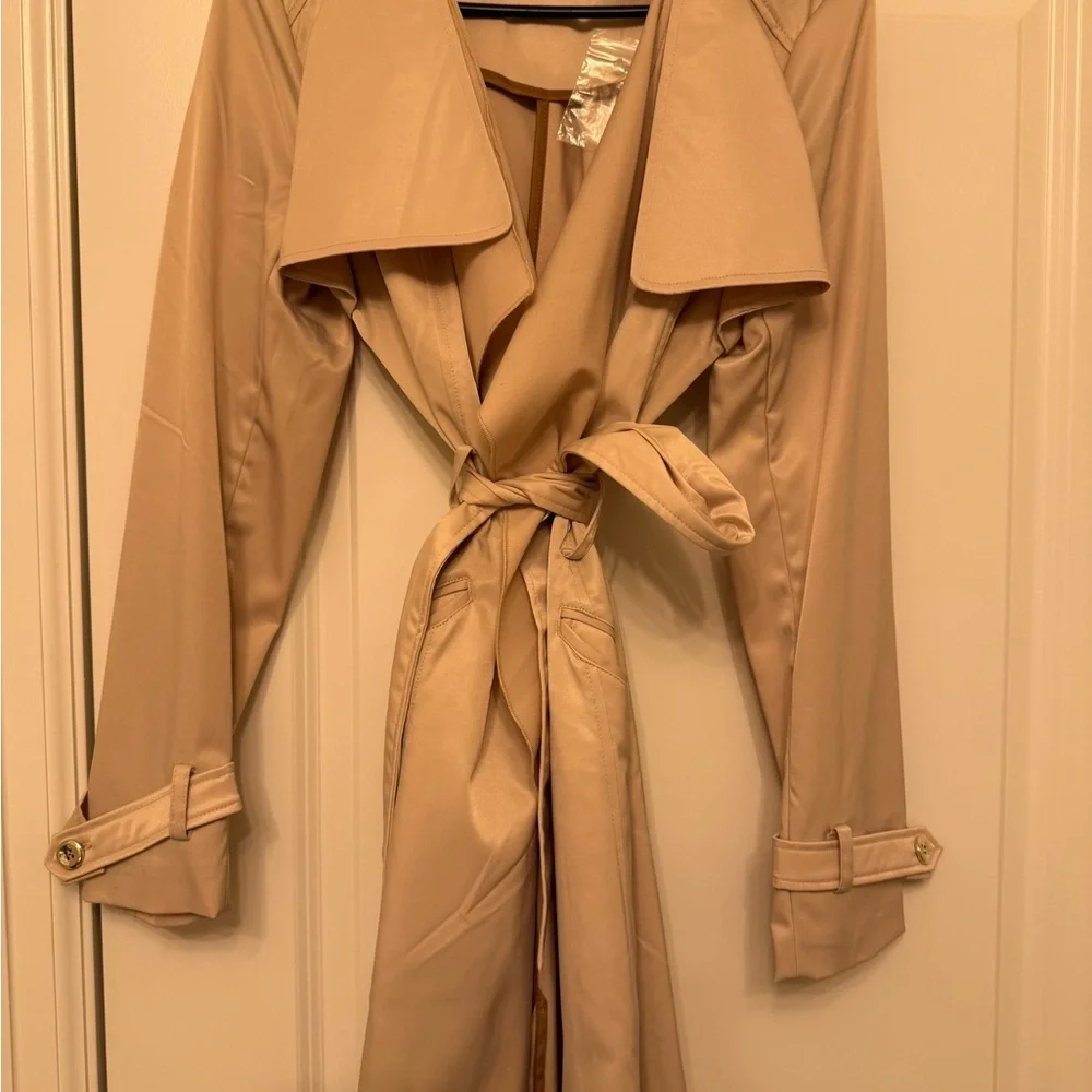 Women's Tan Trench Coat - Picture 10 of 10
